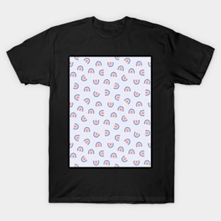 Blue and Orange Rainbow Pattern T-Shirt